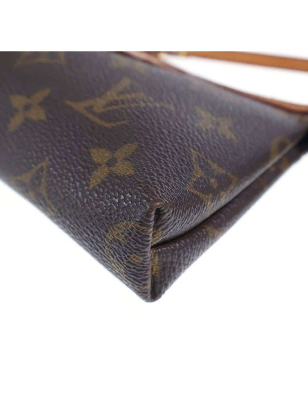 Louis Vuitton Mini Pochette Delightful Monogram Leather Pouch Gold Brown - Picture 5 of 6